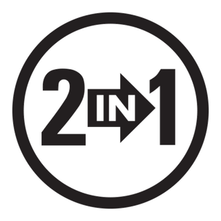 A black and white 2-in-1 icon.