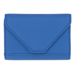Aoki Leather Card Holder, Pebble Blue - UnBranded