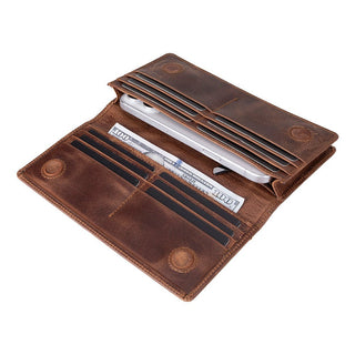 Aura Leather Women's Wallet, Coffee - UnBranded