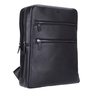 Castle Leather Backpack 16", Pebble Black - BlackBrook Case