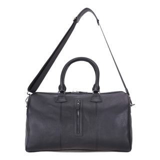 Dolly Leather Weekender Bag, Pebble Black - BlackBrook Case