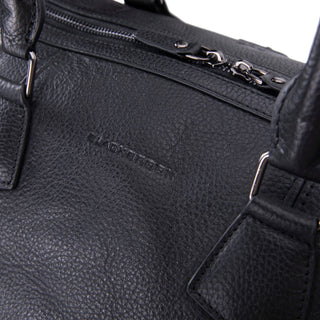 Dolly Leather Weekender Bag, Pebble Black - BlackBrook Case