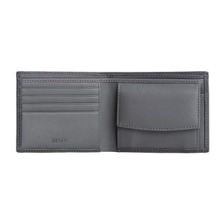 Genova Men’s Leather Bifold Wallet – Mapi Edition, Gray - Mapi