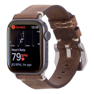 Modern Newport Band for Apple Watch Ultra 49mm, Distressed Coffee - BlackBrook Case