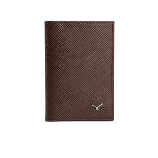 Ravenna Unisex Booktype Leather Card Holder – Mapi Edition, Brown - Mapi