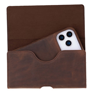Rook Belt Clip Holster, 6.9" Phones, Distressed Coffee