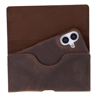 Rook Belt Clip Holster, 6.1" Phones, Distressed Coffee - BlackBrook Case