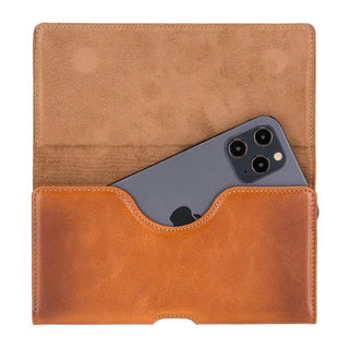 Rook Belt Clip Holster, 6.9" Phones, Burnished Tan - BlackBrook Case