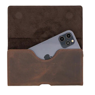 Rook Belt Clip Holster, 6.9" Phones, Distressed Coffee - BlackBrook Case