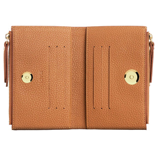 Siena Women’s Two - Pocket Leather Wallet – Mapi Edition, Camel - Mapi