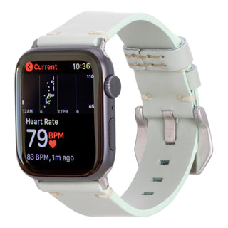 Sutton Modern Band for Apple Watch 44mm / 45mm, Light Green, Silver Hardware - BlackBrook Case