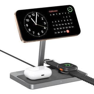 ZIKE 3 - in - 1 Qi2 & MFW Magnetic Wireless Charging Stand - ZikeTech