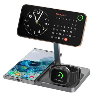 ZIKE 3 - in - 1 Qi2 & MFW Magnetic Wireless Charging Stand - ZikeTech
