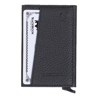 Bond Slim Card Holder Wallet with RFID, Pebble Black - BlackBrook Case