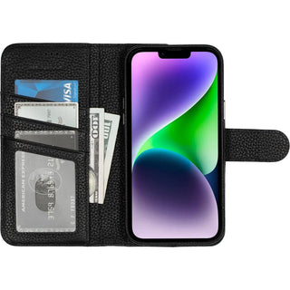 Carson iPhone 14 Plus Wallet Case, Pebble Black - BlackBrook Case