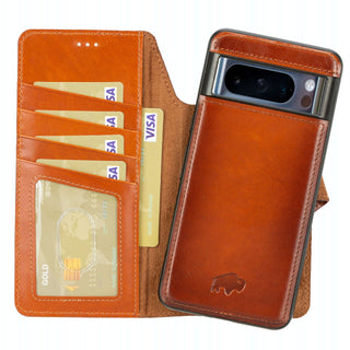 Carter Google Pixel 8 Pro Wallet Case, Burnished Tan - BlackBrook Case