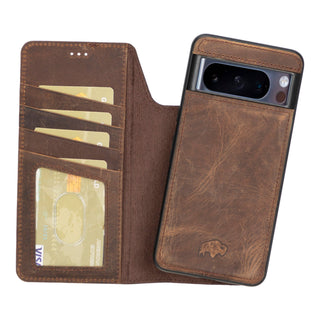 Carter Google Pixel 8 Pro Wallet Case, Distressed Coffee - BlackBrook Case