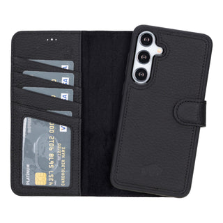 Carter Samsung S24 Plus Wallet Case, Pebble Black - BlackBrook Case