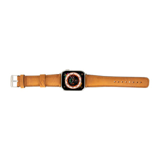 Classic Band for Apple Watch 40mm / 41mm, Golden Brown, Silver Hardware - BlackBrook Case