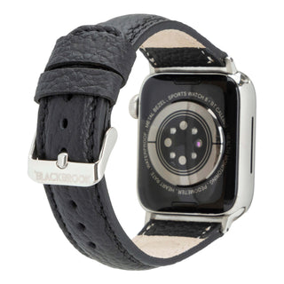 Classic Band for Apple Watch 40mm / 41mm, Pebble Black, Silver Hardware - BlackBrook Case