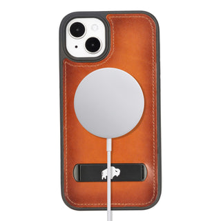 Reed iPhone 15 Plus Snap-On with Stand Case, Burnished Tan - BlackBrook Case