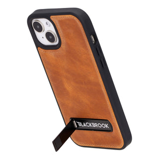 Reed iPhone 15 Plus Snap-On with Stand Case, Golden Brown - BlackBrook Case