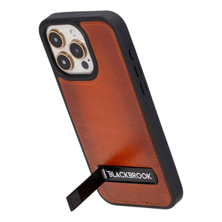 Reed iPhone 15 Pro MAX Snap-On with Stand Case, Burnished Tan - BlackBrook Case