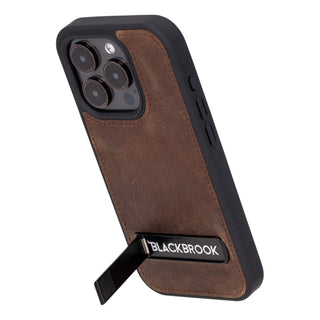 Reed iPhone 15 PRO Snap-On with Stand Case, Distressed Coffee - BlackBrook Case