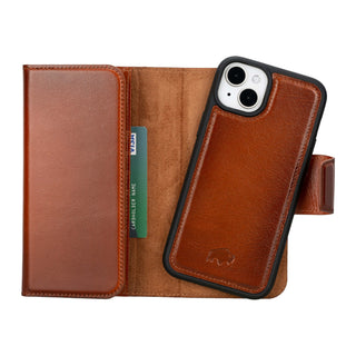 Tudor iPhone 15 Plus Wallet Case, Burnished Tan - BlackBrook Case