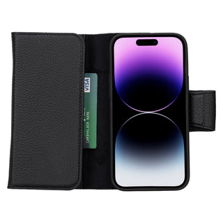 Tudor iPhone 15 Plus Wallet Case, Pebble Black - BlackBrook Case