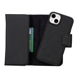 Tudor iPhone 15 Plus Wallet Case, Pebble Black - BlackBrook Case