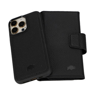 Tudor iPhone 15 Pro MAX Wallet Case, Pebble Black - BlackBrook Case