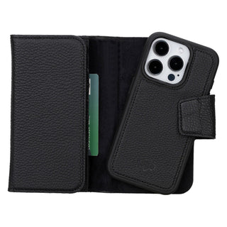 Tudor iPhone 15 PRO Wallet Case, Pebble Black - BlackBrook Case