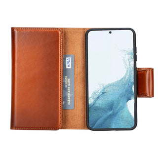 Tudor Samsung S23 Wallet Case, Burnished Tan - BlackBrook Case