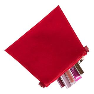 Carrera Novelya — Full-Grain Leather Top Handle Bag, Croco Red