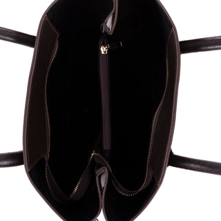 Carrera Novelya — Full-Grain Leather Top Handle Bag, Pebble Brown