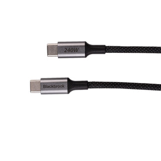 240W Braided USB-C to USB-C Cable - BlackBrook Case