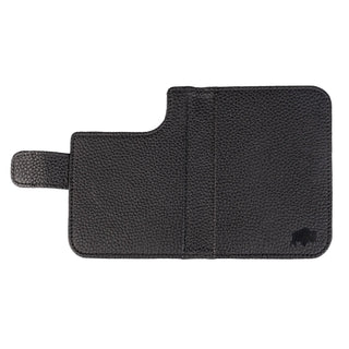 Burkley Detachable Wallet Case for iPhone Duo, Pebble Black