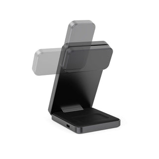 3 - in - 1 Foldable Qi2 Wireless Charger,Black - BlackBrook Case