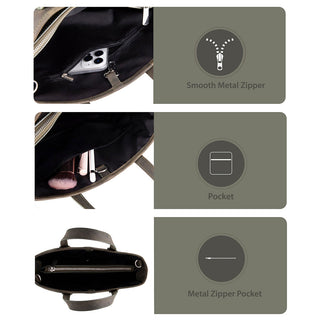 Valley Leather Tote Bag, Cypress