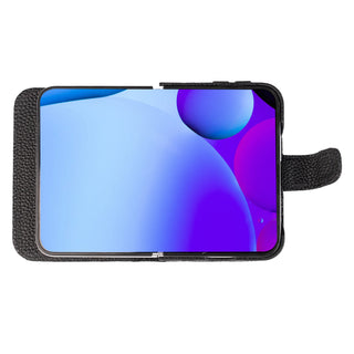 Burkley Detachable Wallet Case for iPhone Duo, Pebble Black