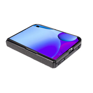 York Leather MagSafe Snap-On Case for iPhone Duo, Pebble Black