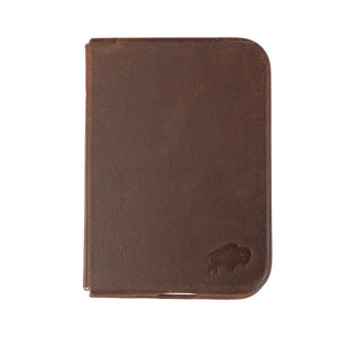 Classic Leather Folio Wallet Case for iPhone Duo, Distressed Coffee