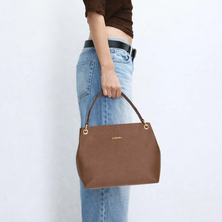 Carrera Calivra Leather Women's Shoulder Bag, Tan