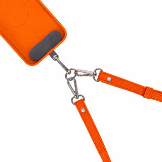 Marlow PU Leather Phone Strap & Wallet Set, Orange