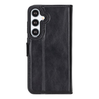 Carter Detachable Leather Wallet Case Galaxy S24, Rustic Black