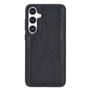 Carter Detachable Leather Wallet Case Galaxy S24, Rustic Black