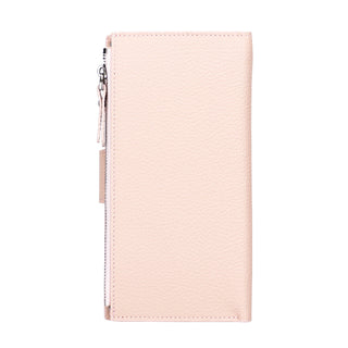 Lozan Full‑Grain Leather Crossbody Wallet – Pink
