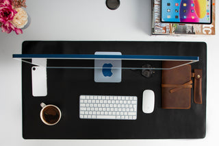 Natural Leather Desk Mat (48cm x 91 cm), Tan UnBranded