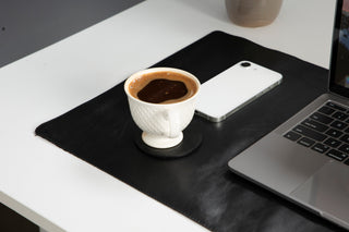 Natural Leather Desk Mat (37cm x 80 cm), Black UnBranded